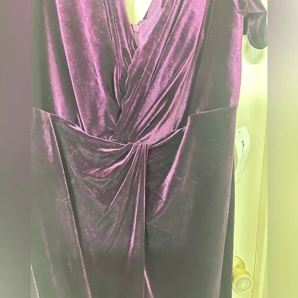 Faeriesty Purple Dress 24W velvet prom holiday formal party NWT - Picture 4 of 9